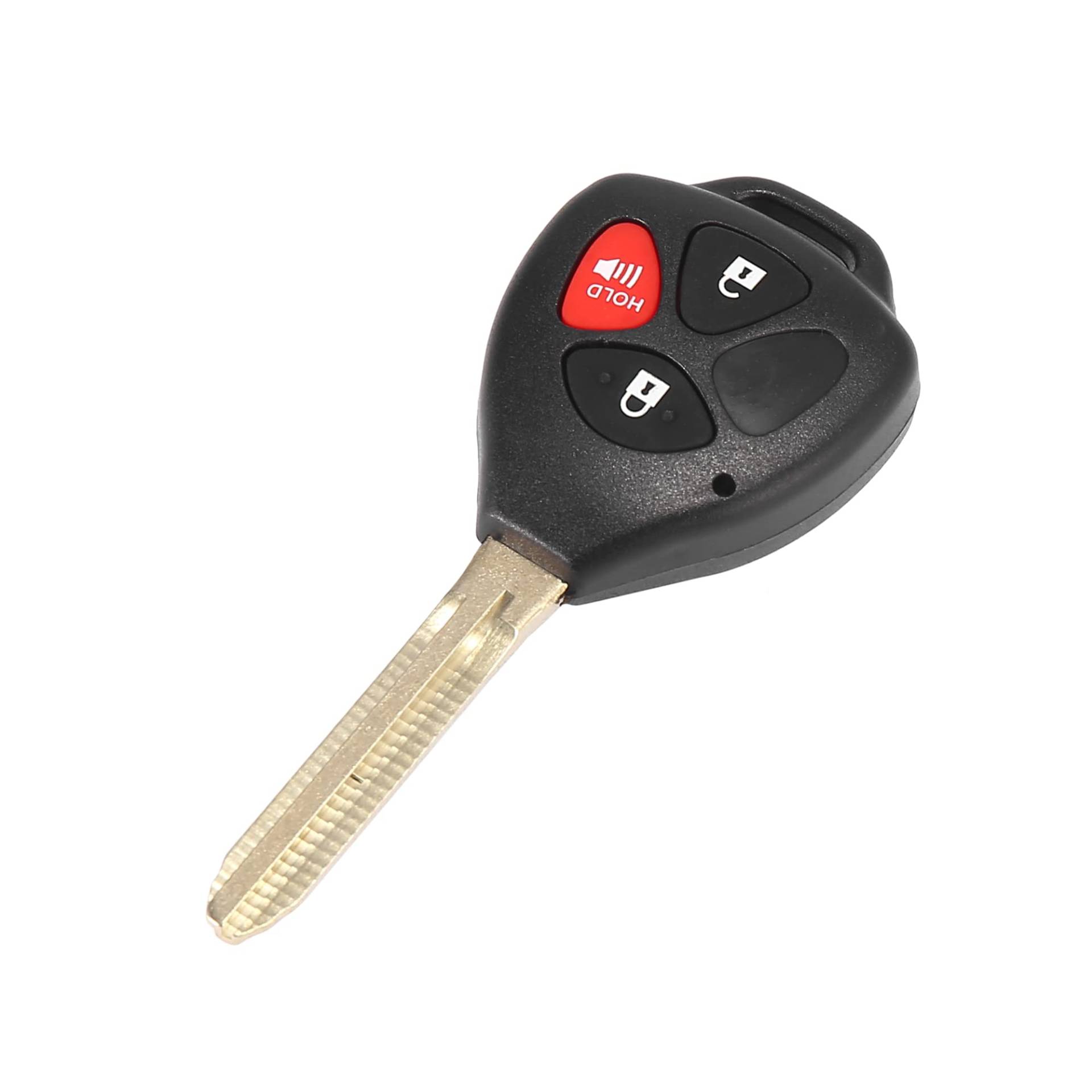 uxcell 3-Tasten Uncut Schlüsselanhänger Fernbedienungsgehäuse-Ersatzgehäuse Schlüssel Hülle HYQ12BBY für Toyota Camry 2007–2010 von uxcell