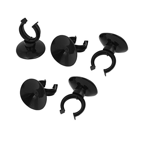 uxcell Kunststoff Aquarium/Fisch Tank Saugnapf Trennwand Tabelle Halter, schwarz, 5-teilig von uxcell