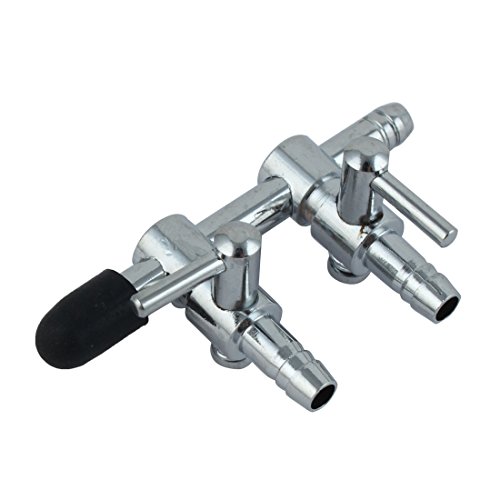 uxcell Metall Aquarium Fisch Tank 2-Wege-Luftpumpe Steuerventil mannigfaltigkeit Wasserhähne von uxcell