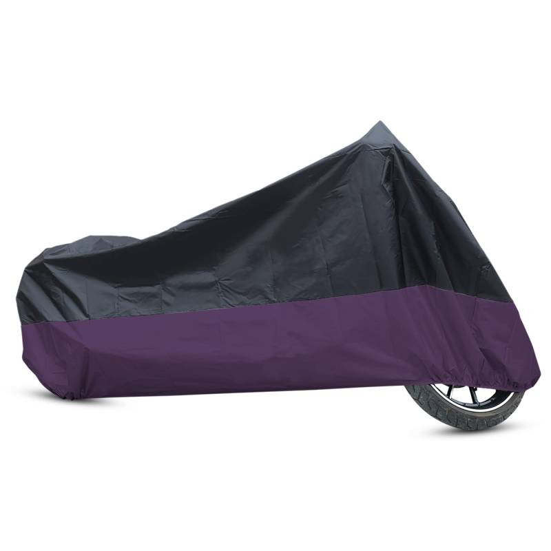 uxcell Motorradabdeckung Motorradabdeckung All Season Universal Scooter Wasserdicht Regen Staub Sonne Outdoor Schutz 180T XL Schwarz Lila von uxcell