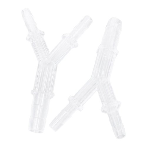 uxcell Y-Form 3 Wege Anschluss Kunststoff Aquarium/Fisch Tank Air Tube Stecker, 4 x 8 mm, 2-teilig von uxcell