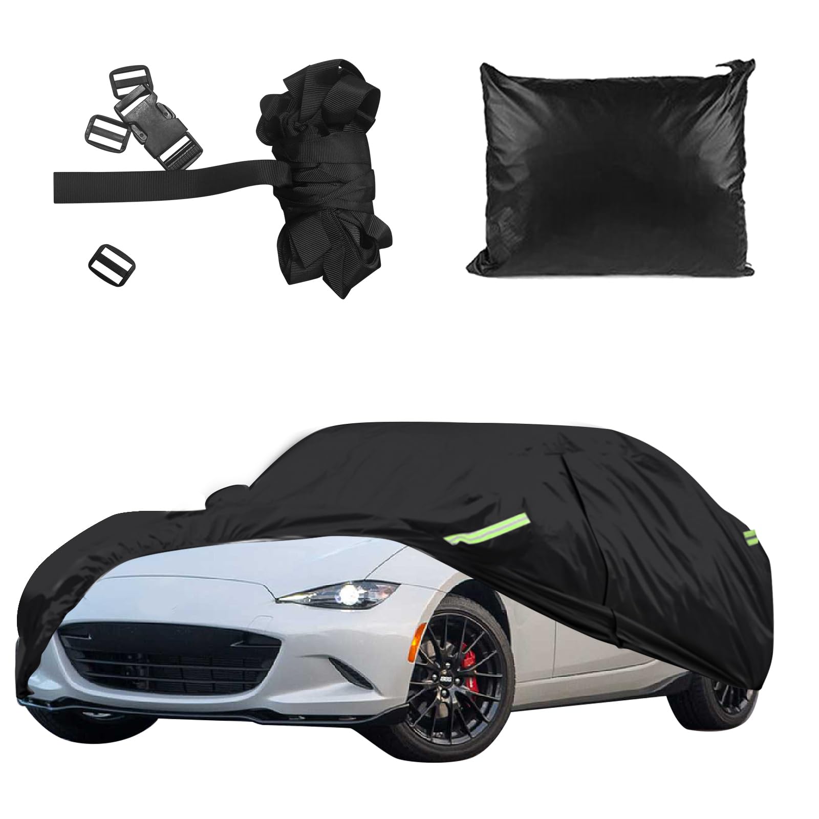 Vollgarage Wasserdicht für Mazda MX-5 NA NB ND ND2 1989-2024, 210D Outdoor Allwetter Autoabdeckung für MK1 MK2 MK2.5 MK4 mit Reflektorstreifen, winddichten Riemen (MK1/MK2/MK2.5/NA/NB) von uzoyfoda