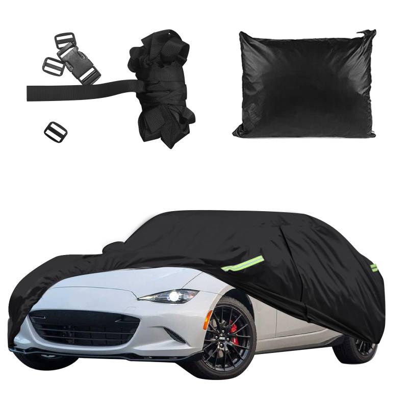 Vollgarage Wasserdicht für Mazda MX-5 NA NB ND ND2 1989-2024, 210D Outdoor Allwetter Autoabdeckung für MK1 MK2 MK2.5 MK4 mit Reflektorstreifen, winddichten Riemen (MK1/MK2/MK2.5/NA/NB) von uzoyfoda
