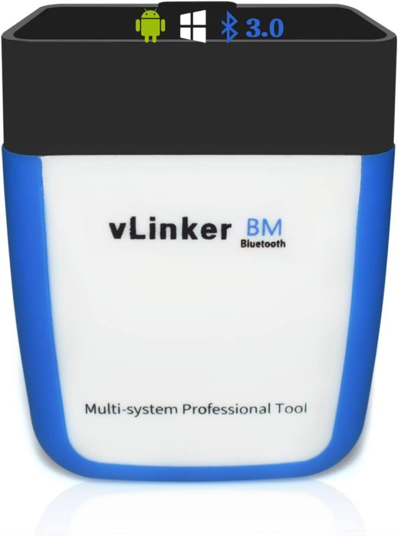 vLinker BM OBD2 Bluetooth Codeleser, OBDII Scan Tool für Android & Windows - Gemacht für BimmerCode (Nicht iOS) von vLinker