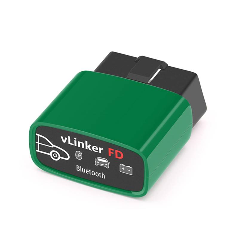 vLinker FD OBD2 Bluetooth Car Code Reader, OBD2 Diagnosescanner für Android & Windows - Made for for-Scan Green von vLinker