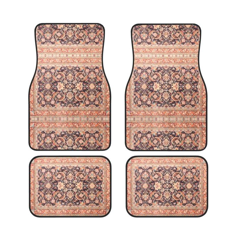 Auto-Fußmatten-Set – wasserdicht und stilvoll – schützen Sie Ihre Autobodenschäden – universelle Passform, antike orientalische Kunst von vacsAX