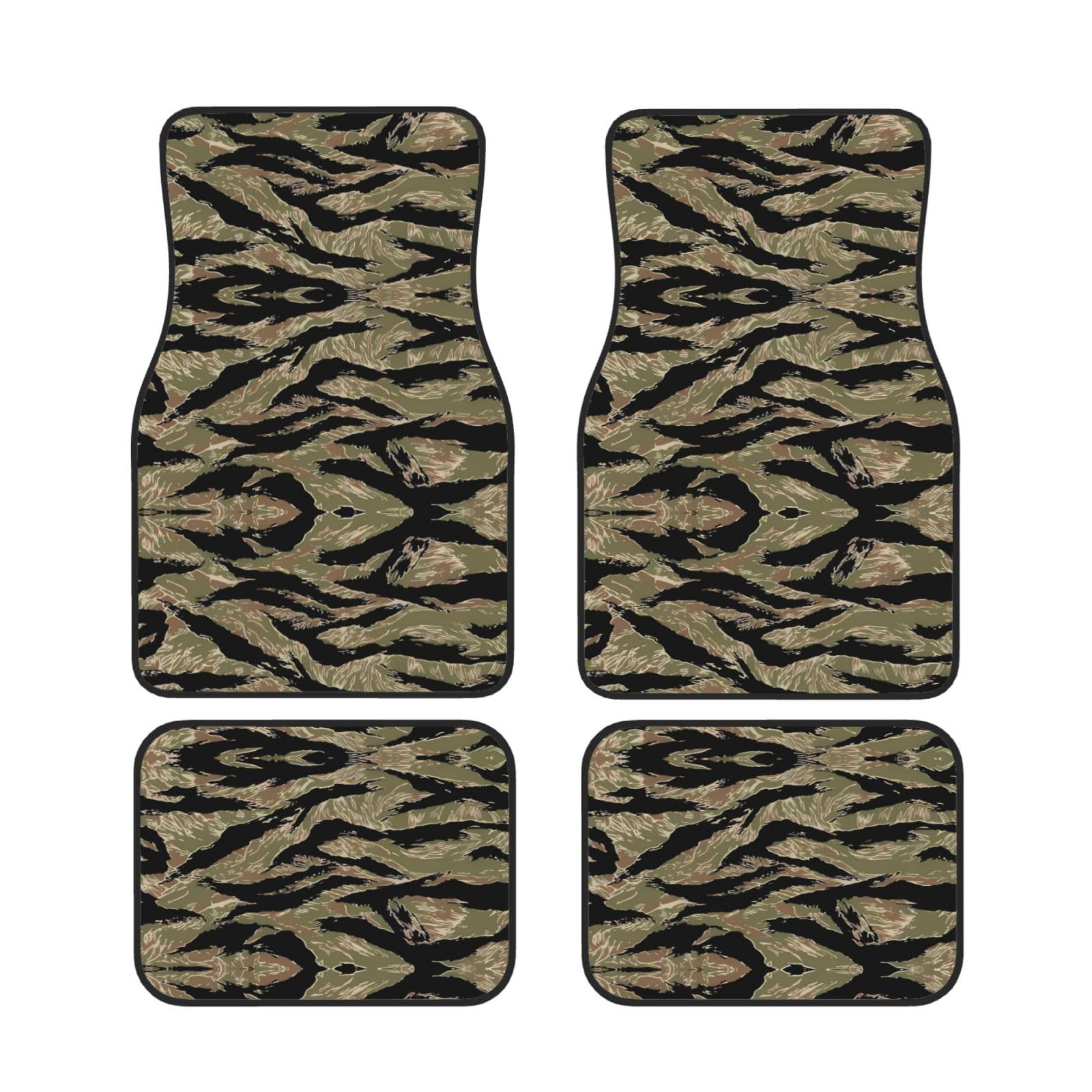 Auto-Fußmatten-Set – wasserdicht und stilvoll – schützen Sie Ihre Autobodenschäden – universelle Passform Tiger Stripe Camo Auto-Fußmatten-Set – wasserdicht und stilvoll – schützen Sie Ihre Autobodenschäden – universelle Passform Tiger Stripe Camo von vacsAX