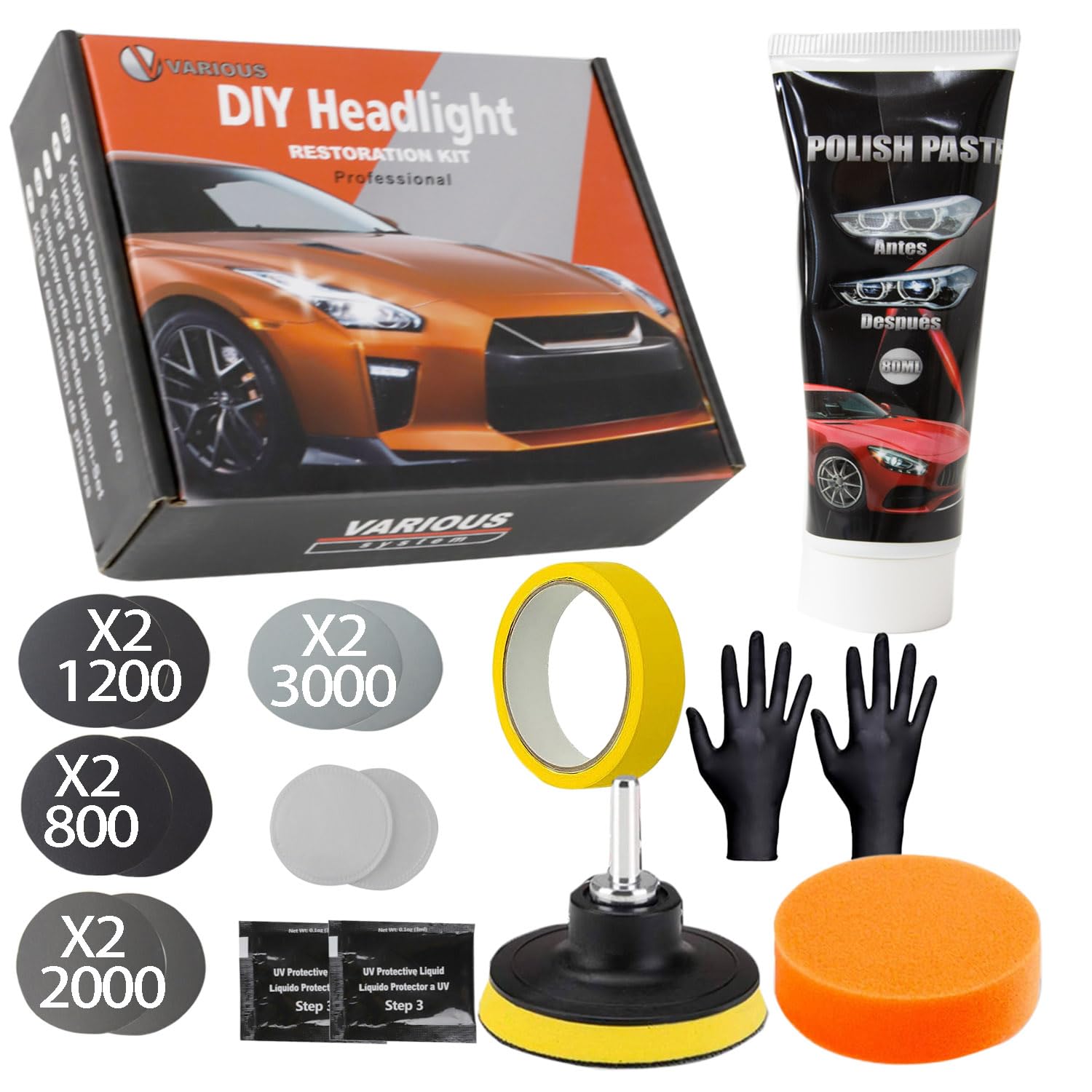 various Auto Scheinwerfer Restauration Kit Polieren Auto Scheinwerfer, Restaurator Vergilbte oder abgenutzte Scheinwerfer professionelle Scheinwerfer-Reinigungswerkzeuge various Auto Scheinwerfer Restauration Kit Polieren Auto Scheinwerfer, Restaurator Vergilbte oder abgenutzte Scheinwerfer professionelle Scheinwerfer-Reinigungswerkzeuge von various