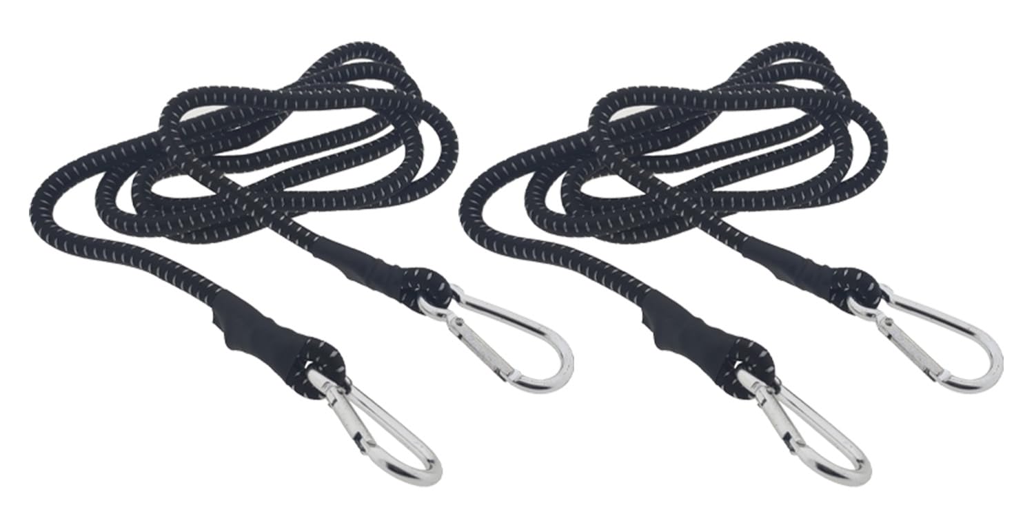 2er Set Gepäckspanner 1,5 m mit Karabinerhaken Universeller Spanngummi Expander 2er Set Gepäckspanner 1,5 m mit Karabinerhaken Universeller Spanngummi Expander von varivendo