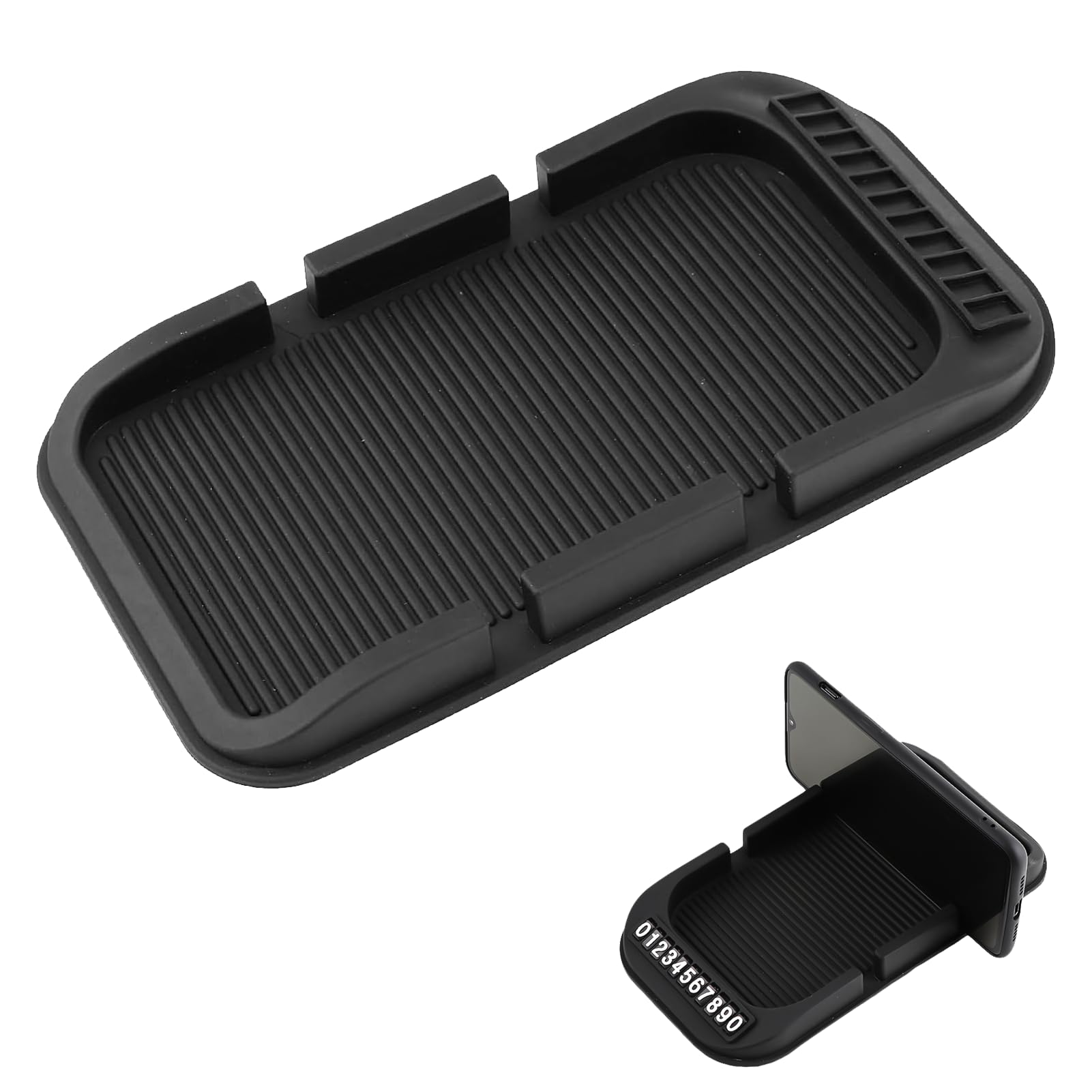 1 Stück 3 in 1 Auto Anti-Rutsch-Pad,Antirutschmatte Auto,Auto Magic Armaturenbrett Ablage,Anti Rutsch Pad Handy,Armaturenbrett-Handy-Organizer-Matte, Für Autodekorationen, Brillen, Handys Verwendet von vcsjw