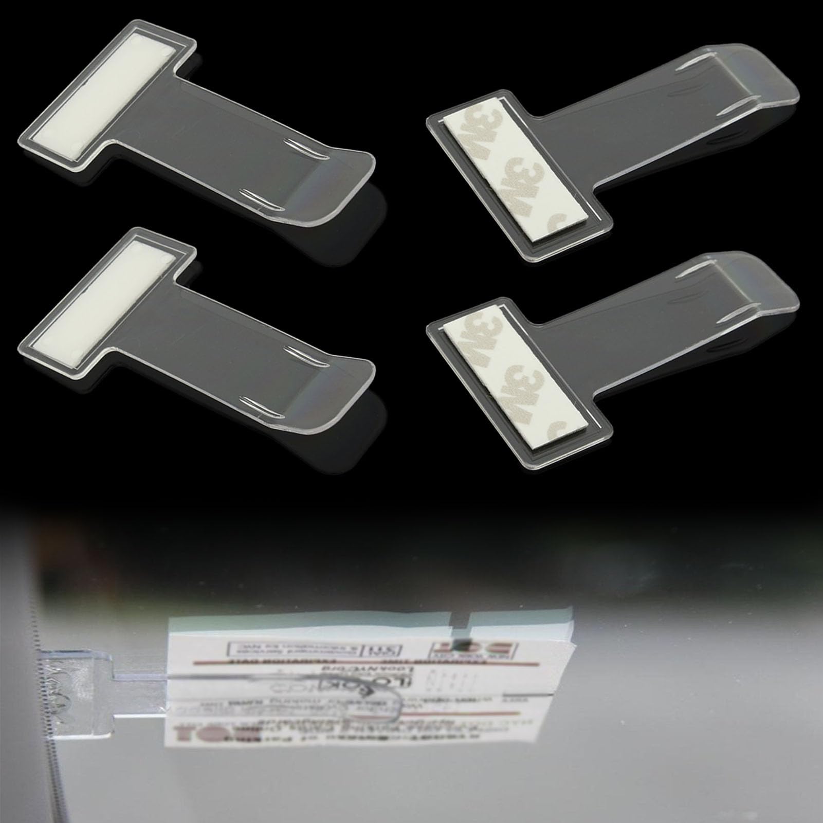 vcsjw 4 Stuck Parkscheinhalter Clip,Transparent Auto Parkausweis Halterung Windschutzscheibe Ticket Halter,Selbstklebend Tickets Clips für Parktickethalter Auto Parkschein vcsjw 4 Stuck Parkscheinhalter Clip,Transparent Auto Parkausweis Halterung Windschutzscheibe Ticket Halter,Selbstklebend Tickets Clips für Parktickethalter Auto Parkschein von vcsjw