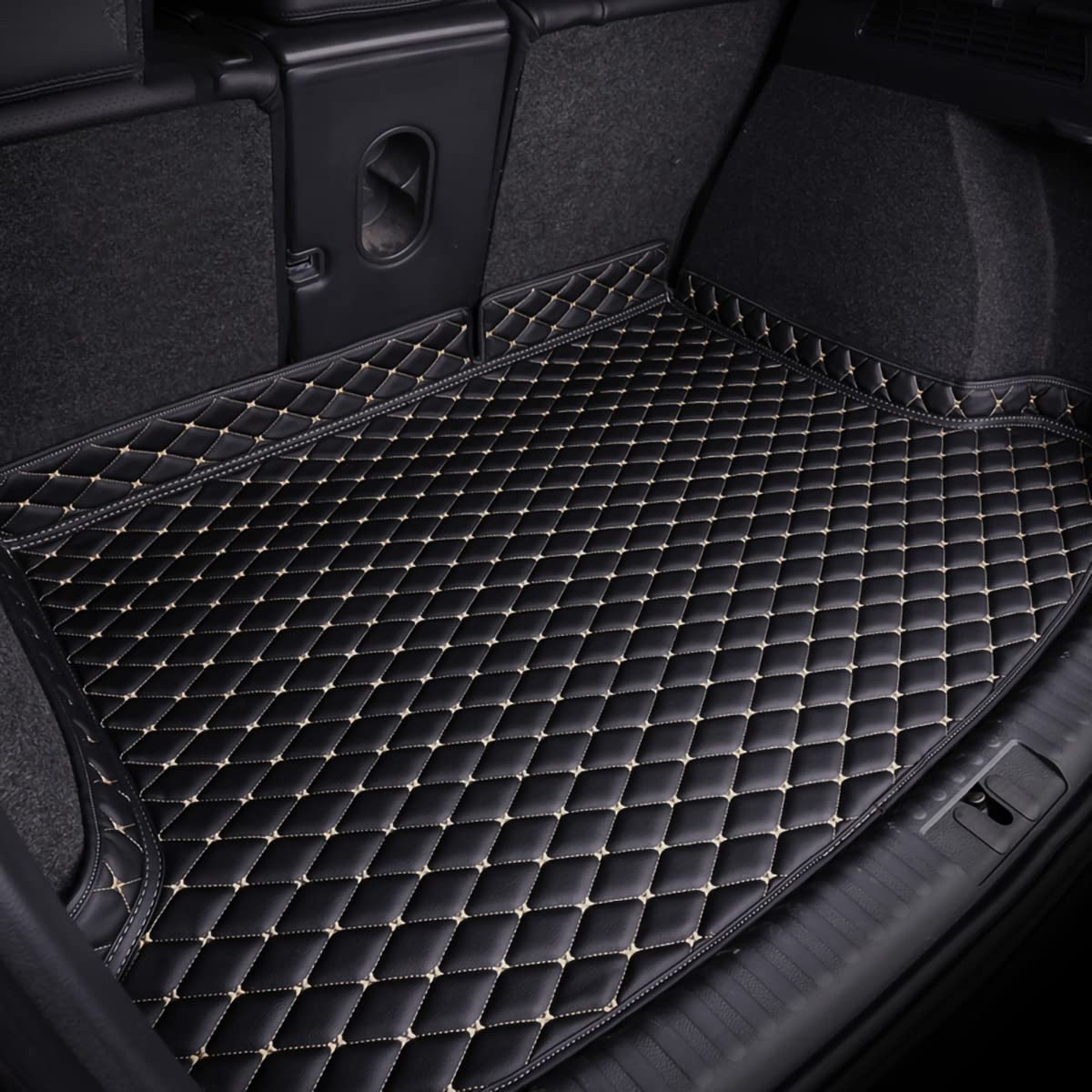 Auto Kofferraumwanne für Mini Clubman 2021-2023, mit Seitenschutz Kofferraummatte rutschfest Kratzfestem Wasserdicht Kofferraum Schutzmatte,Black-beige Auto Kofferraumwanne für Mini Clubman 2021-2023, mit Seitenschutz Kofferraummatte rutschfest Kratzfestem Wasserdicht Kofferraum Schutzmatte,Black-beige von vebia