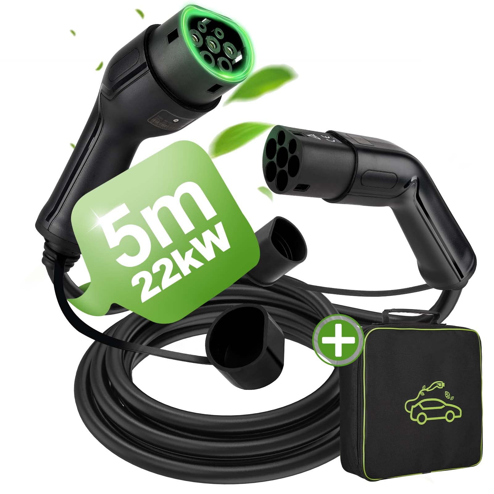 veco chajor Ladekabel für Elektroauto Typ 2, 32 A, 22 kW, dreiphasig, 5 m, Typ 2 auf Typ 2, Elektroautokabel, Typ 2, BEV PHEV, kompatibel mit Europa.. veco chajor Ladekabel für Elektroauto Typ 2, 32 A, 22 kW, dreiphasig, 5 m, Typ 2 auf Typ 2, Elektroautokabel, Typ 2, BEV PHEV, kompatibel mit Europa.. von veco chajor