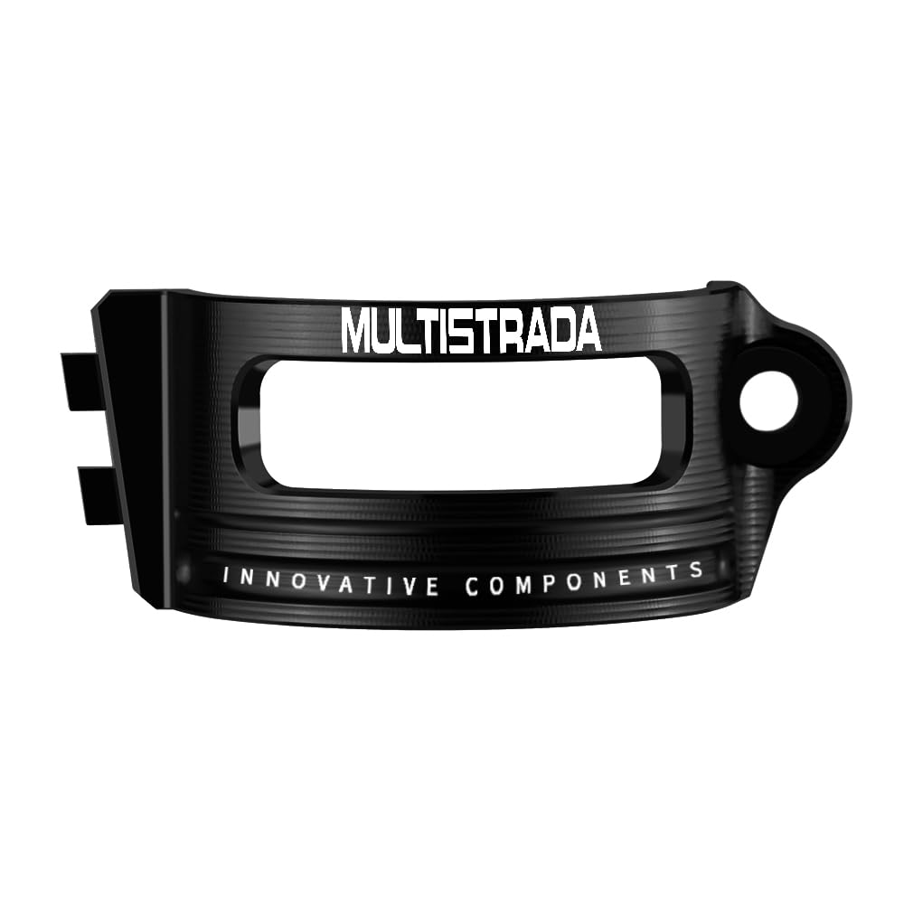 Velospeed Zubehör kompatibel mit Du.ca.ti Multistrada V4 | Multistrada V4 S 2021 2022 2023 2024 Motorrad CNC Hinterradbremspumpe Flüssigkeitstank Ölbecher Reservoir Guard Cover (Multistrada-Schwarz) von velospeed