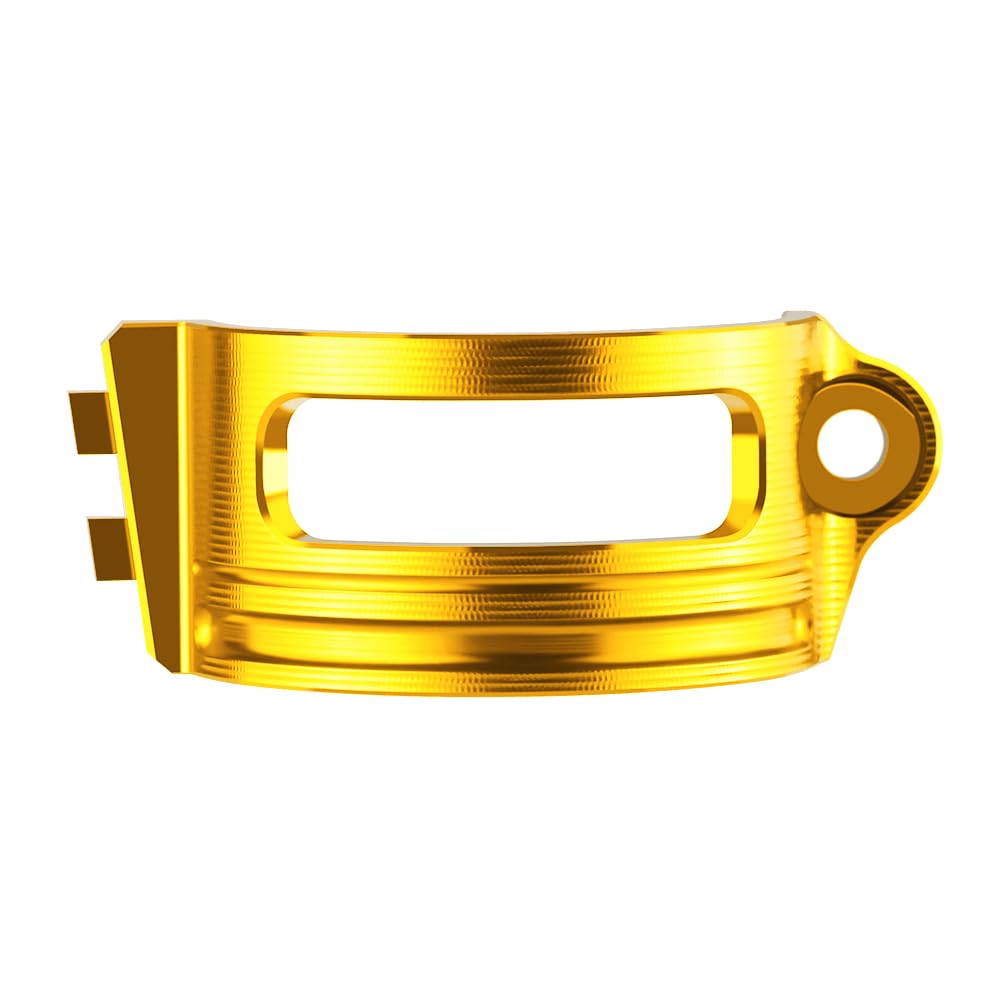 Velospeed Zubehör kompatibel mit Du.ca.ti Multistrada V4 | Multistrada V4 S 2021 2022 2023 2024 Motorrad CNC Hinterradbremspumpe Flüssigkeitstank Ölbecher Reservoir Guard Cover (NOLOGO-Gold) von velospeed