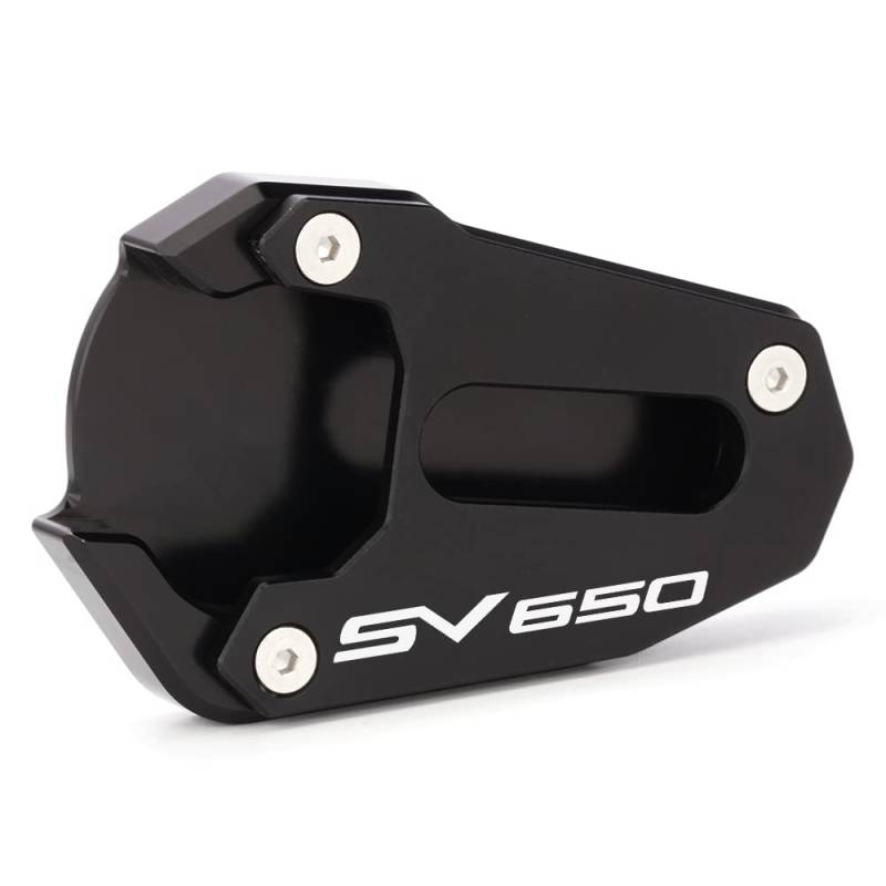 velospeed Voor Suzuki Sv 650/650X SV650 SV650X Gladius Sfv 650 SFV650 Kickstand Erweiterung Voet Seitenständer Vergroter Plaat Pad (Schwarz) von velospeed