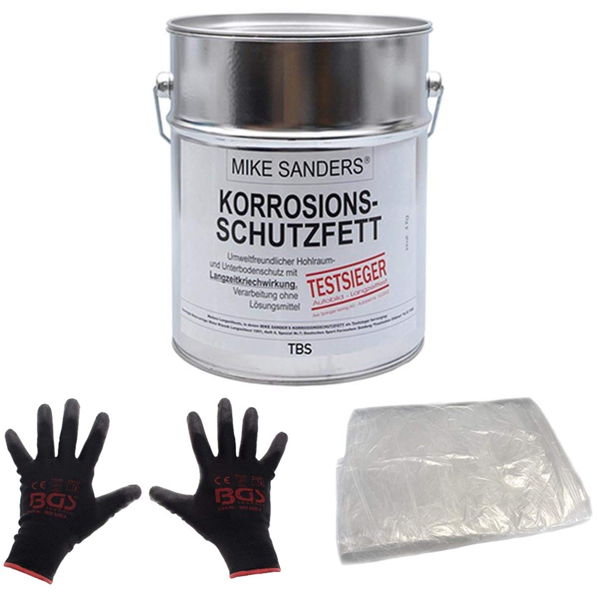 Mike Sanders weiche Mischung Korrosionsschutzfett 4 kg plus Abdeckfolie und Handschuhe Mike Sanders weiche Mischung Korrosionsschutzfett 4 kg plus Abdeckfolie und Handschuhe von Mike Sanders