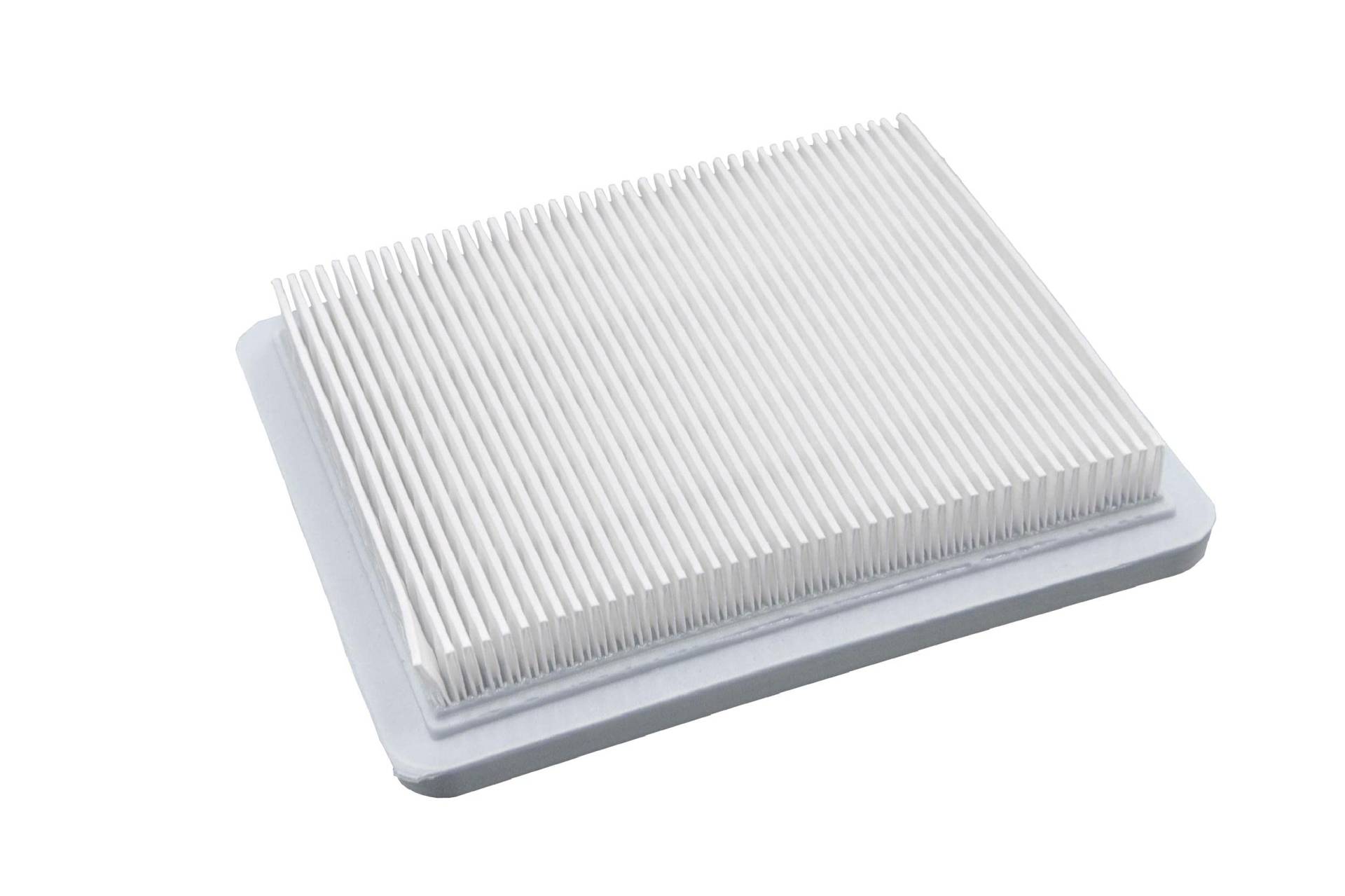 vhbw Papier-Luftfilter Ersatzfilter kompatibel mit Briggs & Stratton 124H00, 124K00, 124L00, 124600 Rasenmäher, 13,2 x 11,5 x 2,1 cm, Weiß von vhbw