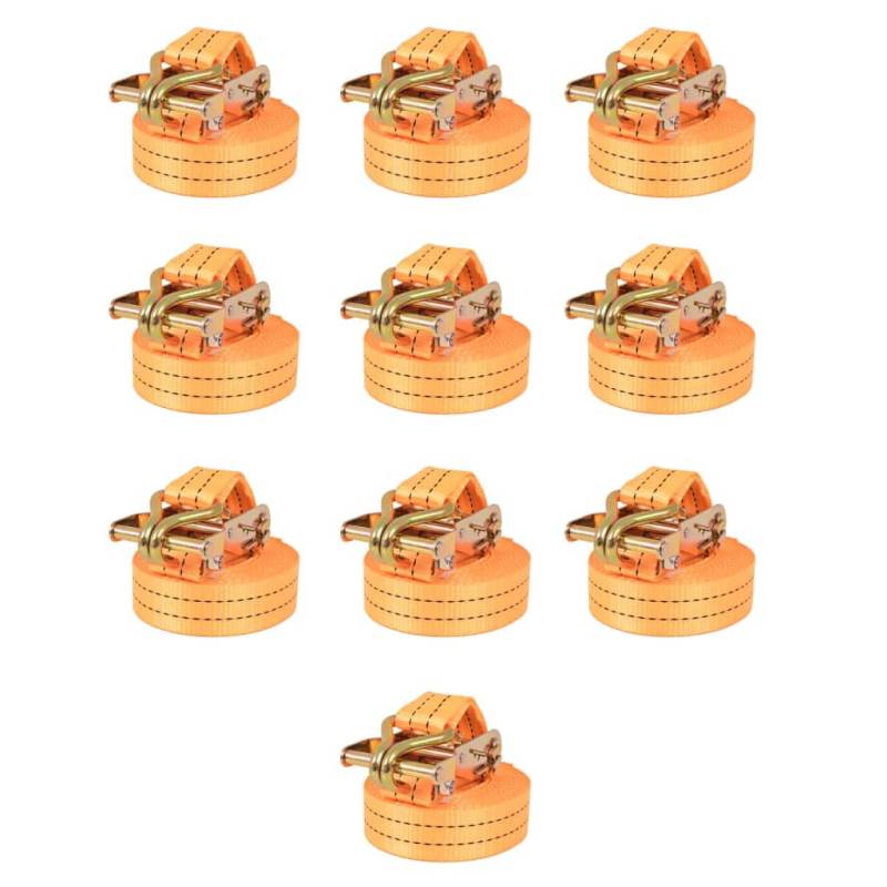 vidaXL 10x Profi Ratschen Spanngurte 1 Tonne 6mx38mm Ratschengurt Zurrgurte von vidaXL