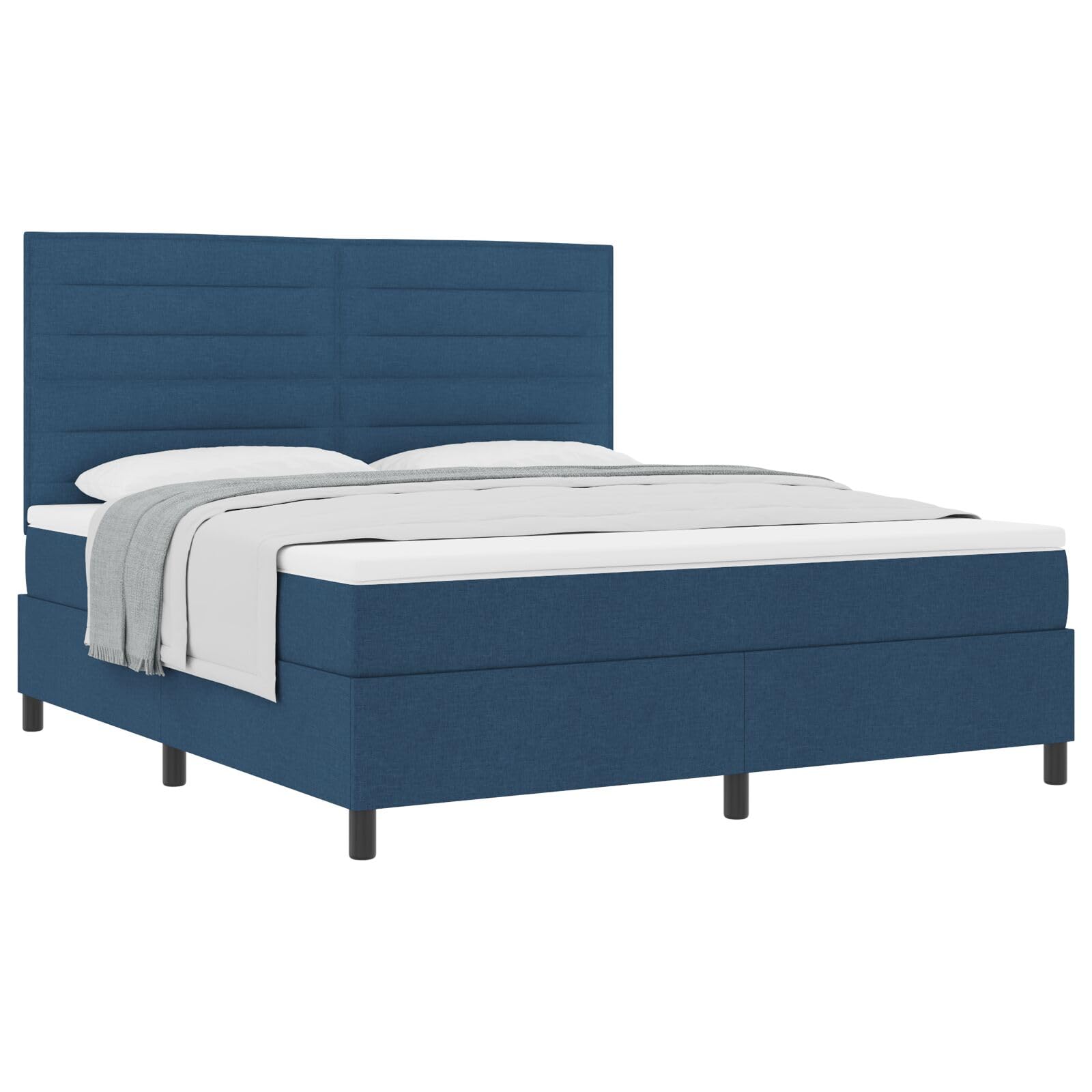 vidaXL Blau Stoff Boxspringbett Mit Verstellbaren Armlehnen & Matratze Super King Größe 180 X 200 cm Modernes Schlafzimmermöbel Rahmen Schoner Topper Reißverschluss vidaXL Blau Stoff Boxspringbett Mit Verstellbaren Armlehnen & Matratze Super King Größe 180 X 200 cm Modernes Schlafzimmermöbel Rahmen Schoner Topper Reißverschluss von vidaXL