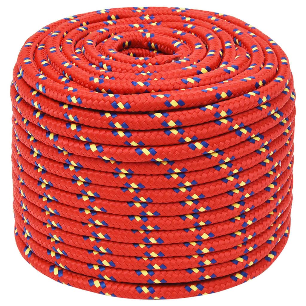 vidaXL Bootsseil Ankerleine Festmacher Tauwerk PP Leine Seil Tau Polypropylenseil Geflochten Flechtleine Rot 14mm 25m Polypropylen vidaXL Bootsseil Ankerleine Festmacher Tauwerk PP Leine Seil Tau Polypropylenseil Geflochten Flechtleine Rot 14mm 25m Polypropylen von vidaXL
