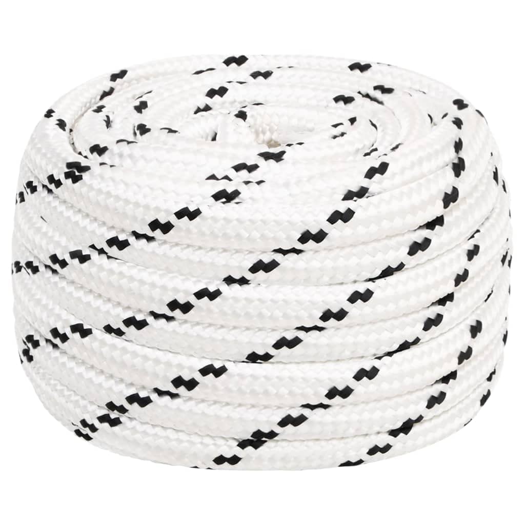 vidaXL Bootsseil Geflochten Festmacher Seil Flechtleine Bootstau Flechtschnur Tauwerk Ankerleine Mehrzweckseil Leine Weiß 16mmx25m Polyester vidaXL Bootsseil Geflochten Festmacher Seil Flechtleine Bootstau Flechtschnur Tauwerk Ankerleine Mehrzweckseil Leine Weiß 16mmx25m Polyester von vidaXL