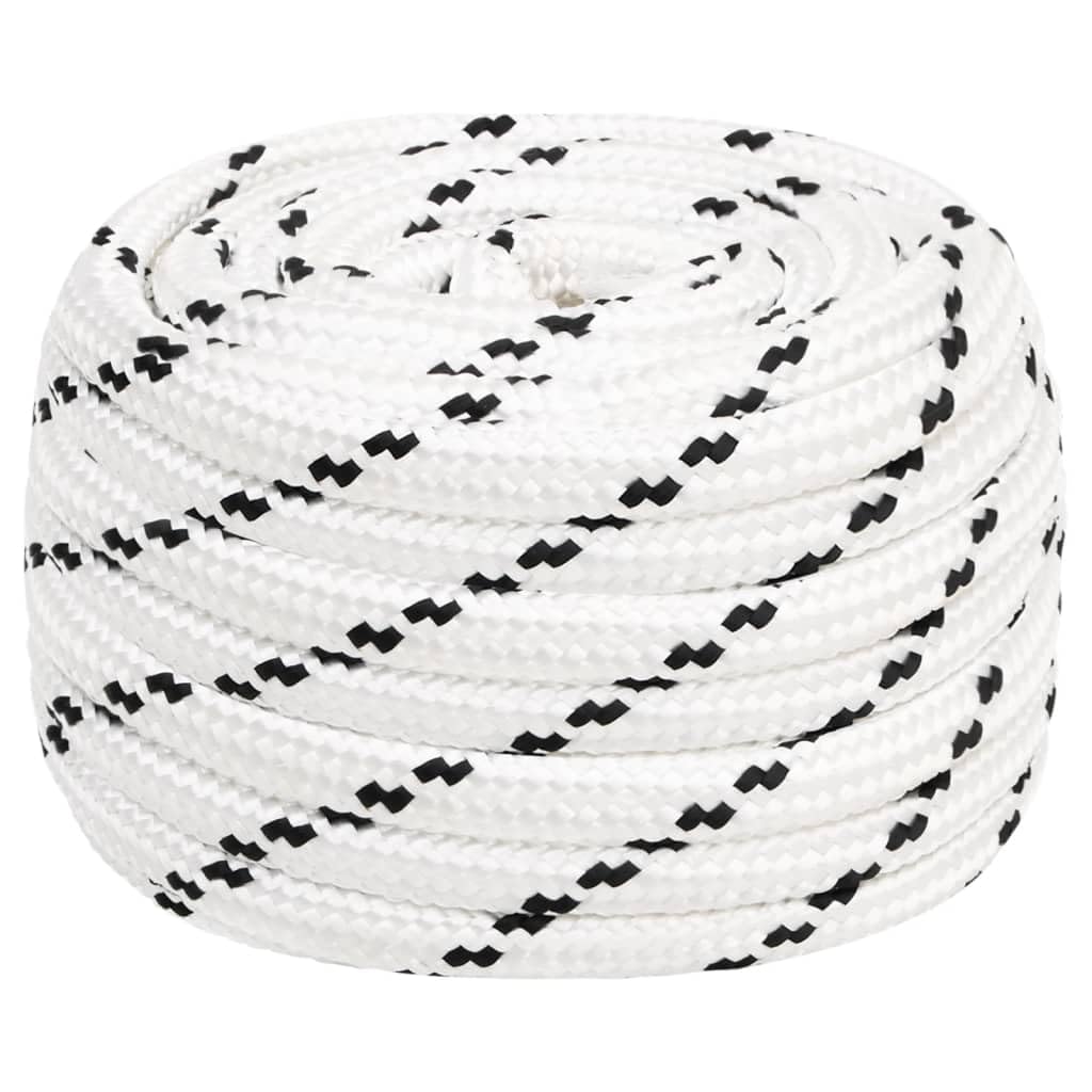vidaXL Bootsseil Geflochten Festmacher Seil Flechtleine Bootstau Flechtschnur Tauwerk Ankerleine Mehrzweckseil Leine Weiß 18mmx25m Polyester vidaXL Bootsseil Geflochten Festmacher Seil Flechtleine Bootstau Flechtschnur Tauwerk Ankerleine Mehrzweckseil Leine Weiß 18mmx25m Polyester von vidaXL
