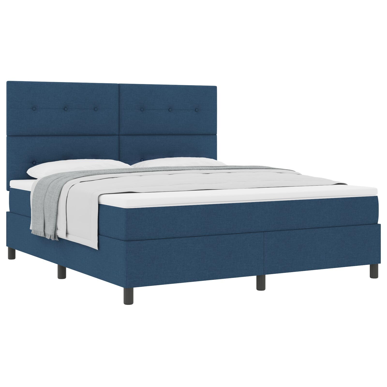 vidaXL Boxspringbett mit Matratze in Navy Blau | Modernes Design | Haltbarer Rahmen | Größe: 180 x 200 cm | Inklusive Topper | Schlafzimmermöbel | Stoff vidaXL Boxspringbett mit Matratze in Navy Blau | Modernes Design | Haltbarer Rahmen | Größe: 180 x 200 cm | Inklusive Topper | Schlafzimmermöbel | Stoff von vidaXL