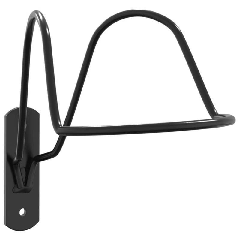 vidaXL Wandhalter für Reithelm, Helmhalter Wandmontage, Helmablage für Reithelmen Motorradhelmen Fahrradhelmen, Helmaufhänger, Schwarz Stahl von vidaXL