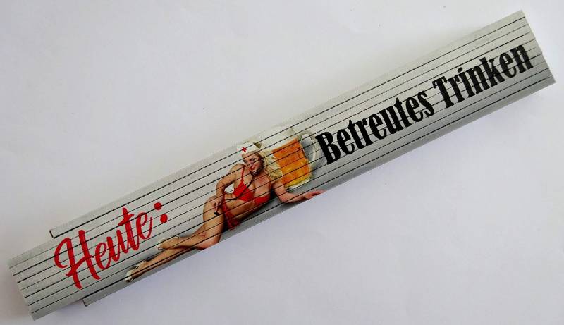 Zollstock Gliederstab Meterstab 2m heute betreutes trinken Bier feiern Party Freunde Alkohol von vielesguenstig-2013