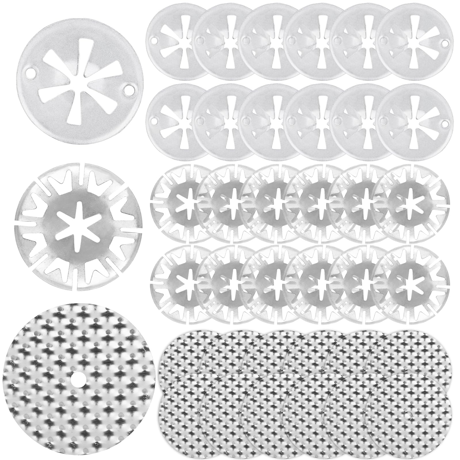 12 Sets Hitzeschutzplatte Reparatursatz Klemmscheiben für Auto, Hitzeschutzblech (52mm) Klemmscheiben(30mm) Sicherungsscheiben Haube, Metall Star Lock Befestigung Hitzeblech N90335004 6715468 (36) von vnfsmy