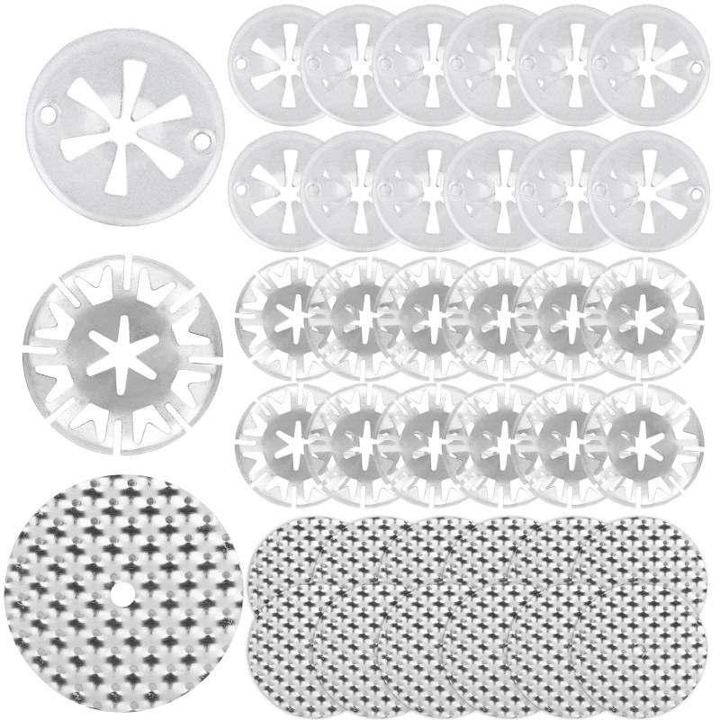 12 Sets Hitzeschutzplatte Reparatursatz Klemmscheiben für Auto, Hitzeschutzblech (52mm) Klemmscheiben(30mm) Sicherungsscheiben Haube, Metall Star Lock Befestigung Hitzeblech N90335004 6715468 (36) von vnfsmy