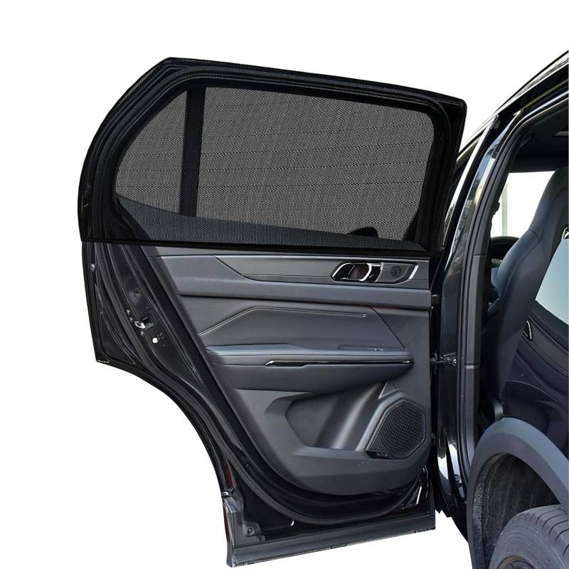 Sonnenschutz Auto Baby 2 Stück Kinder Doppelseitiges UV Schutz Autofenster Sonnenschutz,Dehnbar & atmungsaktiv Fenster für Sonnenblende Reduziert Wärme und Strahlung für 95% der Autogroßes Auto SUV von vnfsmy
