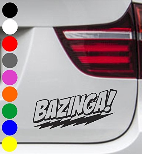 wDesigns 2er Set Autoaufkleber Bazinga The Big Bang Theory Decal Tuning Aufkleber Sticker von wDesigns