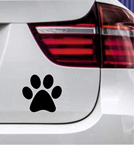 wDesigns Auto Aufkleber Hundepfote Pfote Fote Tatze 10x11cm Autoaufkleber Wunschfarbe (schwarz) von wDesigns