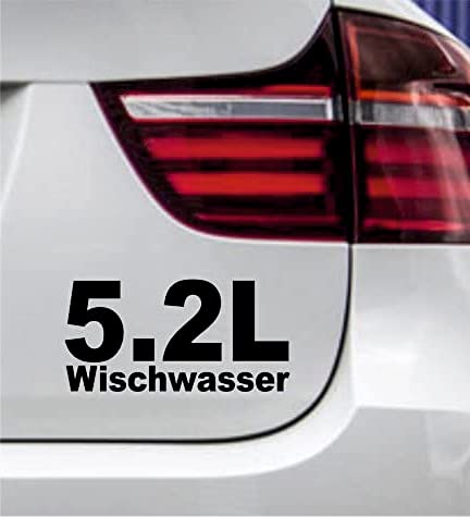 wDesigns Autoaufkleber 5.2 Liter Wischwasser Tuning Aufkleber Sticker OEM von wDesigns