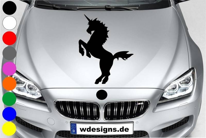 wDesigns Autoaufkleber Einhorn Last Unicorn Pferd Pony Tuning Aufkleber Motorhaube von wDesigns