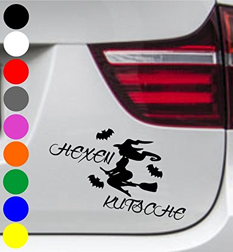 wDesigns Autoaufkleber Hexe HEXENKUTSCHE Fledermaus Tuning Aufkleber Sticker Sprüche von wDesigns