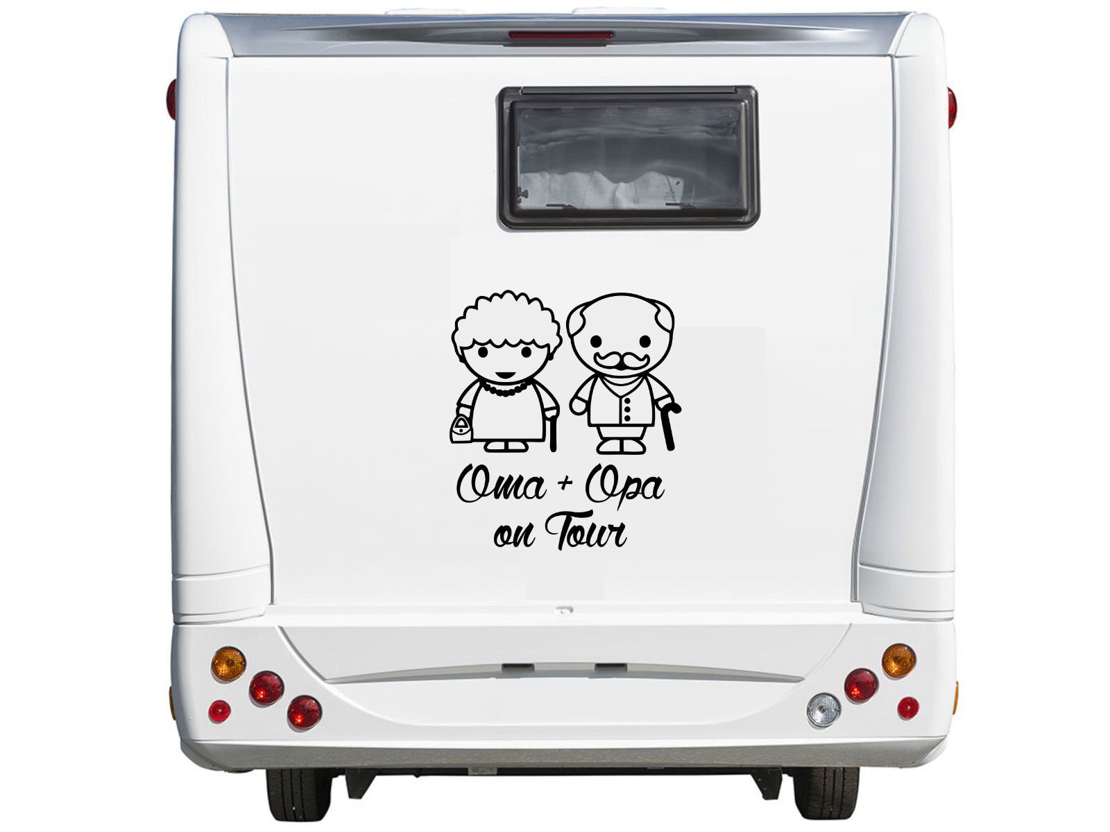 wDesigns Autoaufkleber Oma & Opa on Tour Wohnmobil Wohnwagen Camper Caravan Sticker von wDesigns