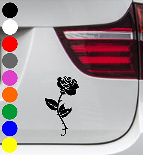 wDesigns Autoaufkleber Rose Blume Flower Tuning Aufkleber Sticker Sprüche Decal 20cm wDesigns Autoaufkleber Rose Blume Flower Tuning Aufkleber Sticker Sprüche Decal 20cm von wDesigns