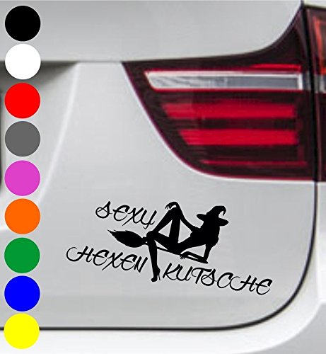 wDesigns Autoaufkleber SEXY HEXY Hexe HEXENKUTSCHE Tuning Aufkleber Sticker Sprüche von wDesigns