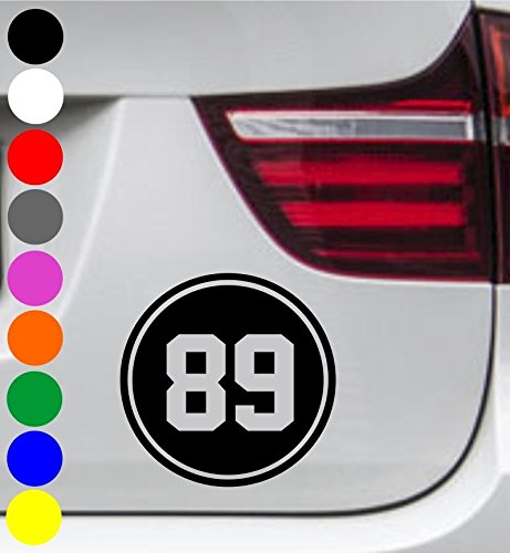 wDesigns Autoaufkleber STARTNUMMER Rally Kreis Motorrad Tuning Decal - Jede Größe von wDesigns