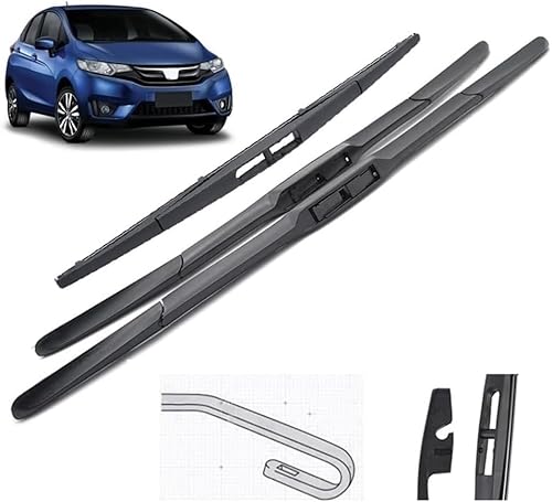 Autmotive Scheibenwischero Für Fit Jazz MK2 MK3 2009-2020 26"+14"+14",Wischer Frontwischerblätter Wischerblatt Scheibenwischer von wSSSsss