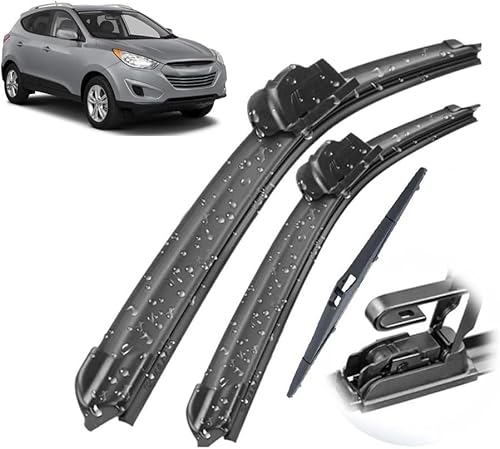 Autmotive Scheibenwischero Für Hyundai Tucson MK2 ix35 2010-2015 24"+16"+12",Wischer Frontwischerblätter Wischerblatt Scheibenwischer von wSSSsss