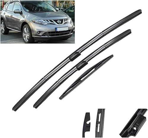 Autmotive Scheibenwischero Für Nissan Murano MK2 Z51 2008-2014 26"16"12",Wischer Frontwischerblätter Wischerblatt Scheibenwischer von wSSSsss