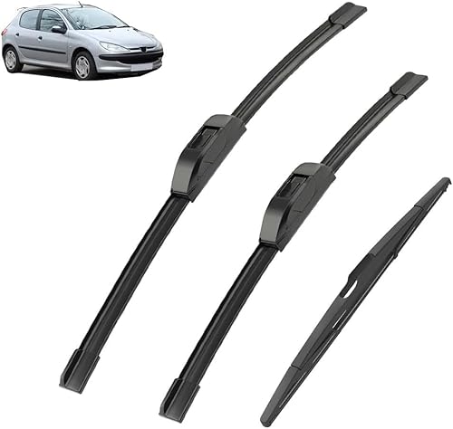 Autmotive Scheibenwischero Für Peugeot 206 Hatchback 2001-2006 26"16"14",Wischer Frontwischerblätter Wischerblatt Scheibenwischer von wSSSsss