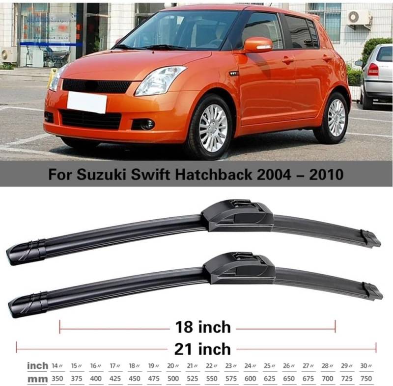 Autmotive Scheibenwischero Für Suzuki Swift Hatchback 2004-2010 21"18"10",Wischer Frontwischerblätter Wischerblatt Scheibenwischer von wSSSsss