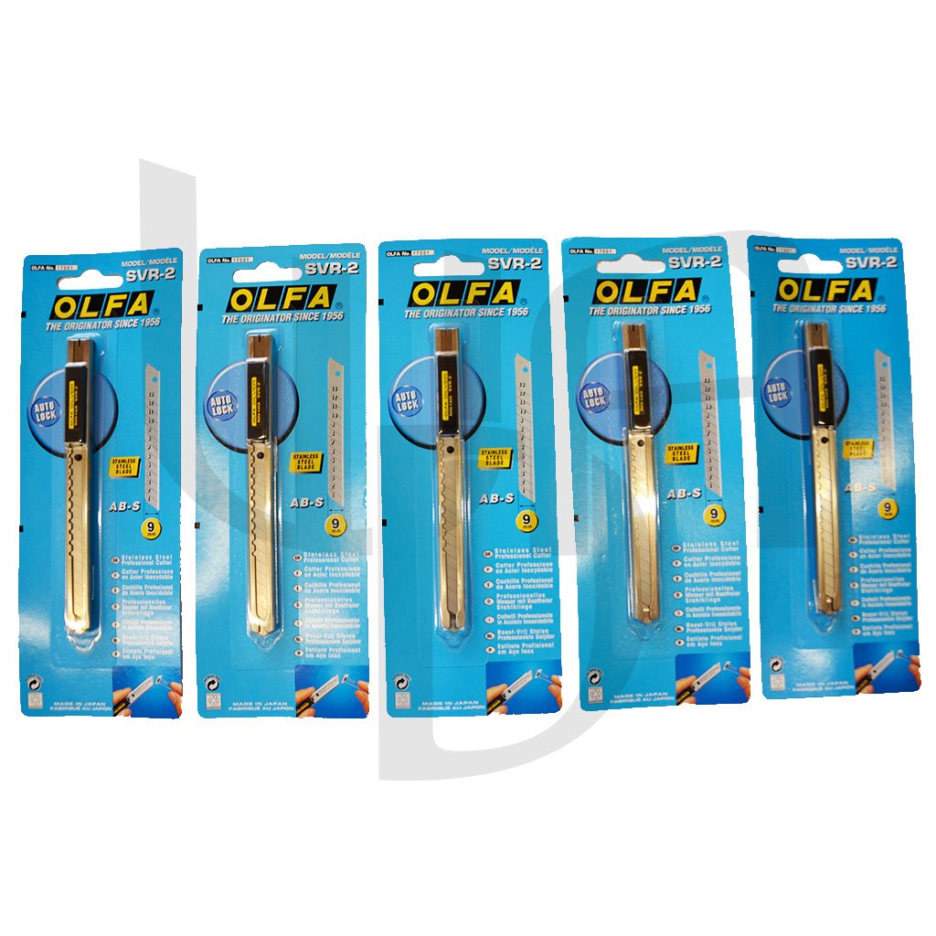 wall-art-design 5 Stück Olfa Profi Edelstahl Cuttermesser SVR-2 mit je 1x 45 Grad Klinge wall-art-design 5 Stück Olfa Profi Edelstahl Cuttermesser SVR-2 mit je 1x 45 Grad Klinge von wall-art-design