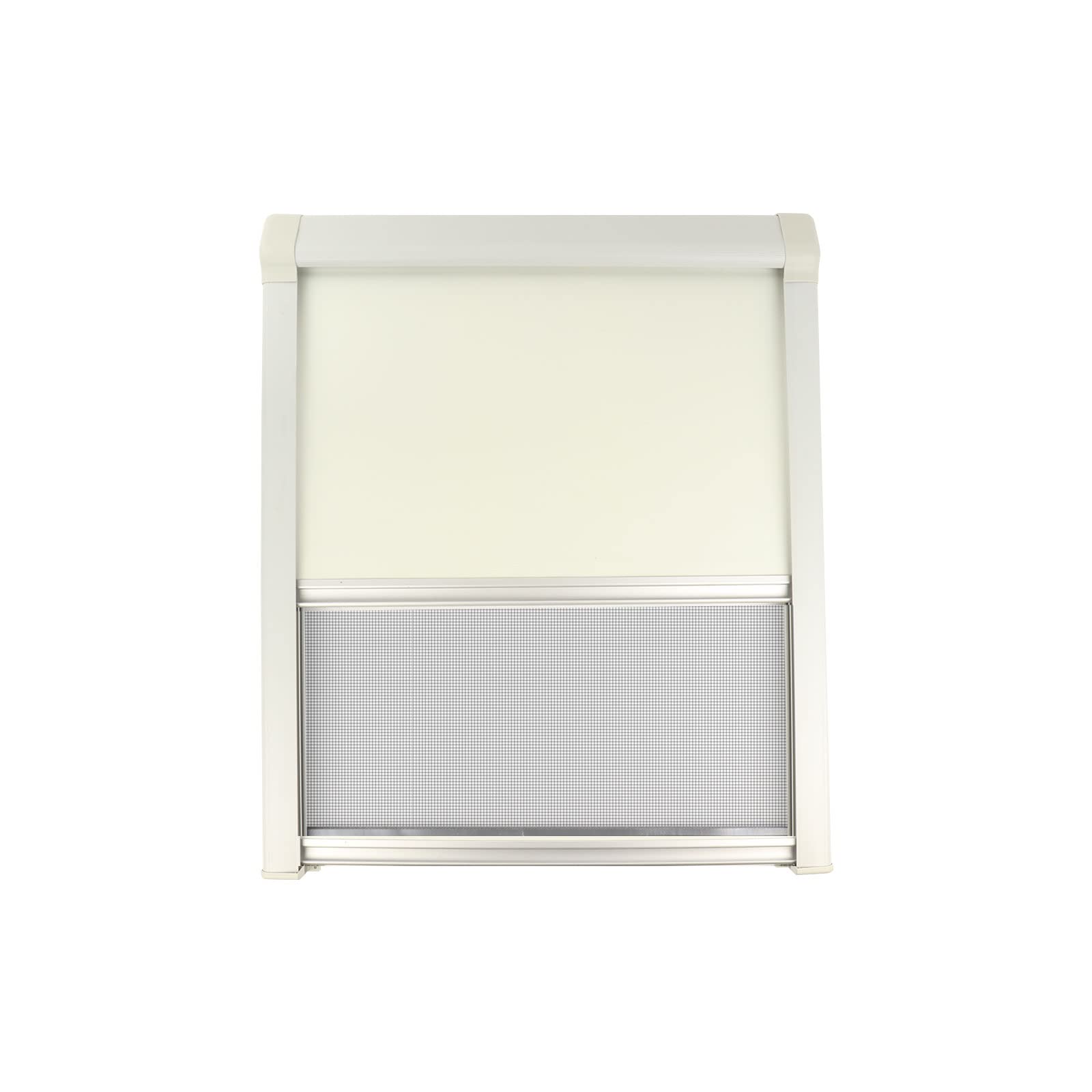 Verdunklungsrollo Kassettenrollo - versch. Größen - Ivory oder Grau Insektenschutz Verdunklung rahmenlose Fenster Wohnwagen Wohnmobil Camping (Grau, 45 x 65 cm) von wamovo