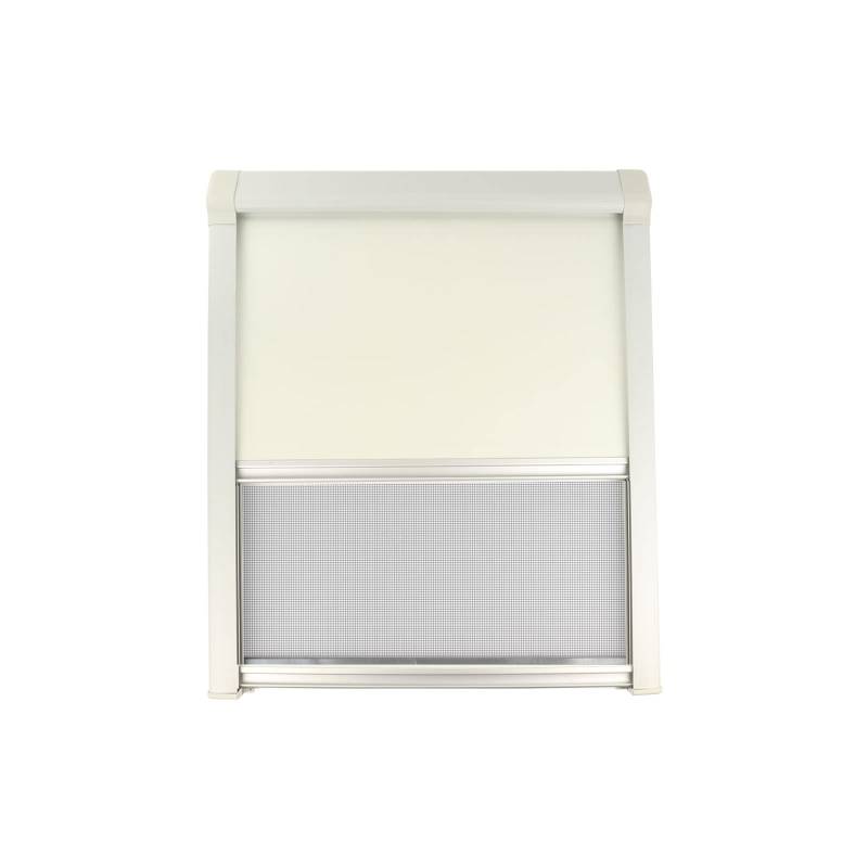 Verdunklungsrollo Kassettenrollo - versch. Größen - Ivory oder Grau Insektenschutz Verdunklung rahmenlose Fenster Wohnwagen Wohnmobil Camping (Grau, 45 x 65 cm) von wamovo